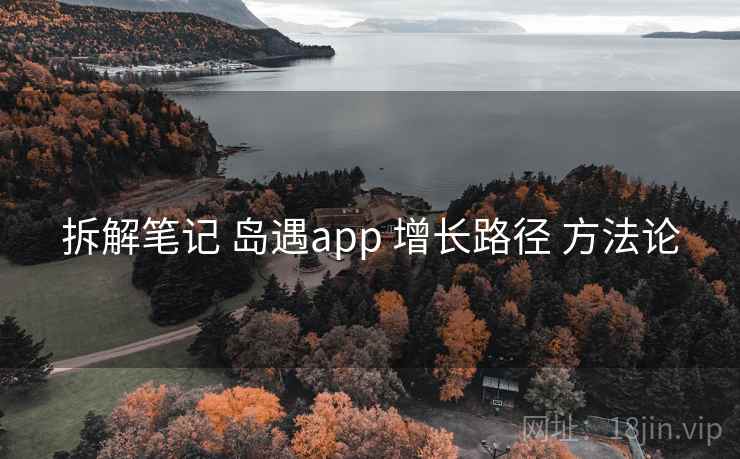 拆解笔记 岛遇app 增长路径 方法论