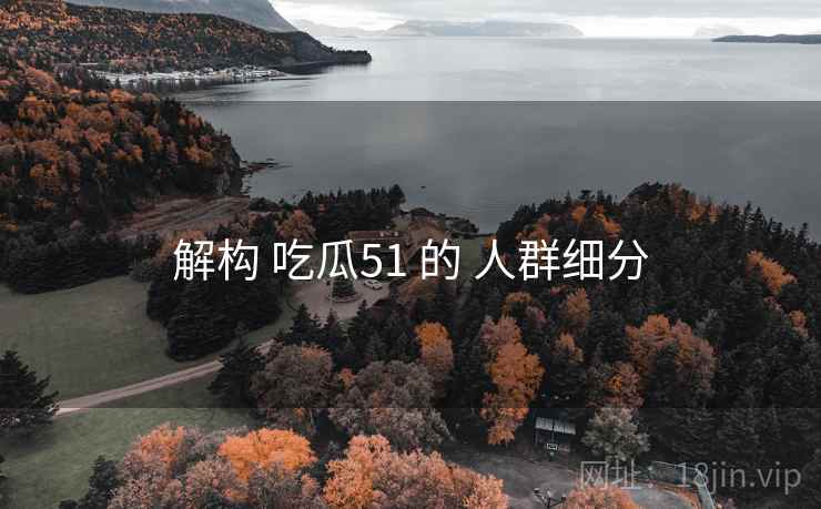 解构 吃瓜51 的 人群细分